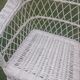 Rattan armchairs, white lacquered