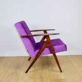 Vintage armchair like VAR purple velvet - 2 pieces available