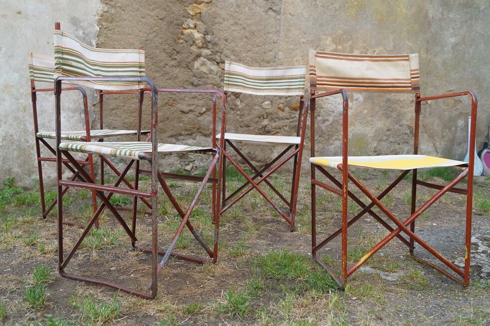 Lot de fauteuils de jardin vintage