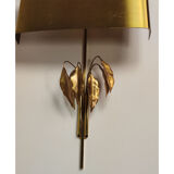 Pair of vintage sconces in gilded brass around 1970