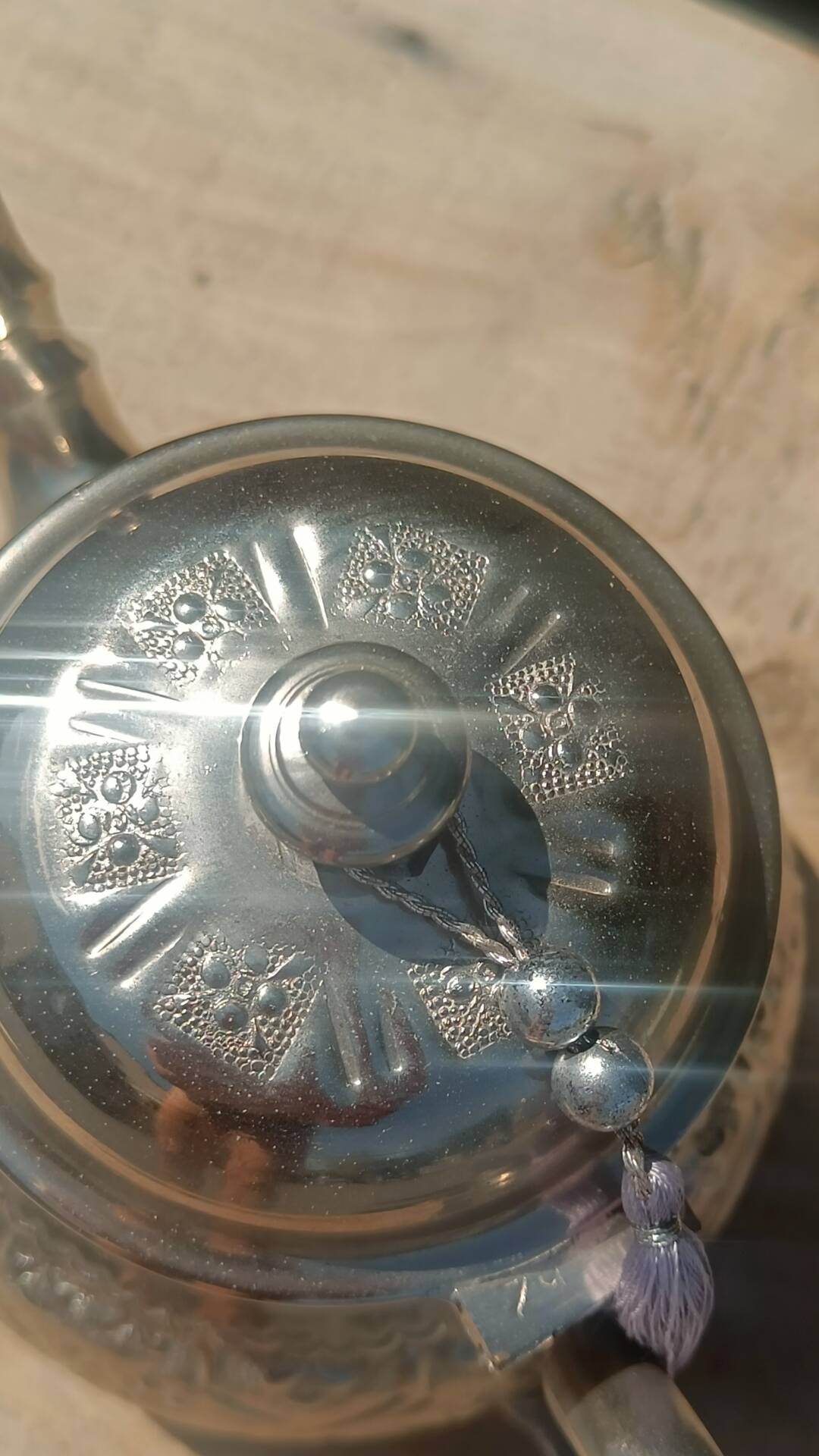 Vintage Moroccan teapot in silver-plated metal – Marouan