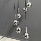 chrome 6 ball sphere lamp 1960s