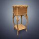 Porte-plantes vintage en osier et bambou