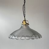 Vintage prismatic glass pendant lamp