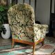 Fauteuil fleuri art deco