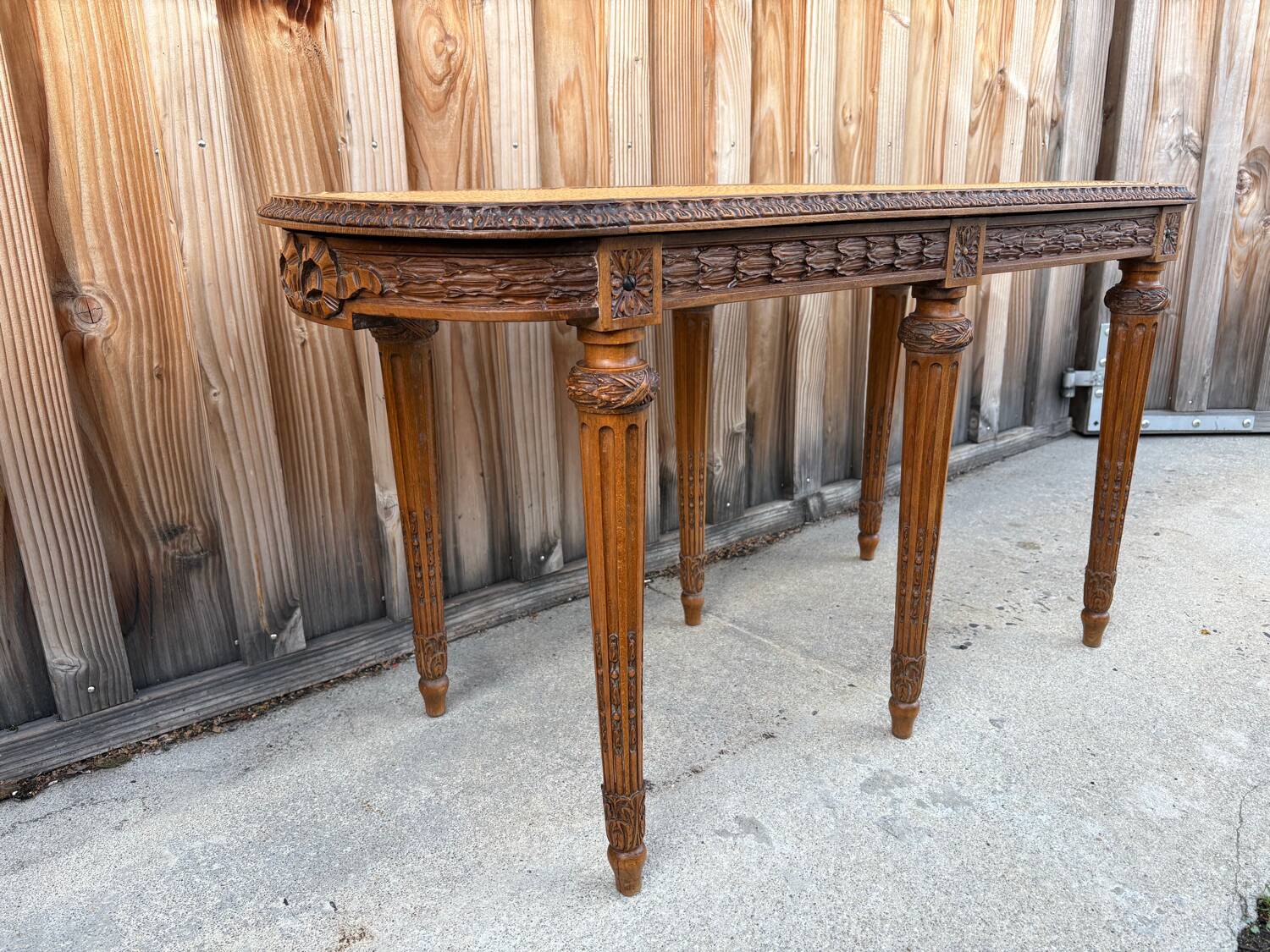 Louis XVI style piano bench in carved wood and caning