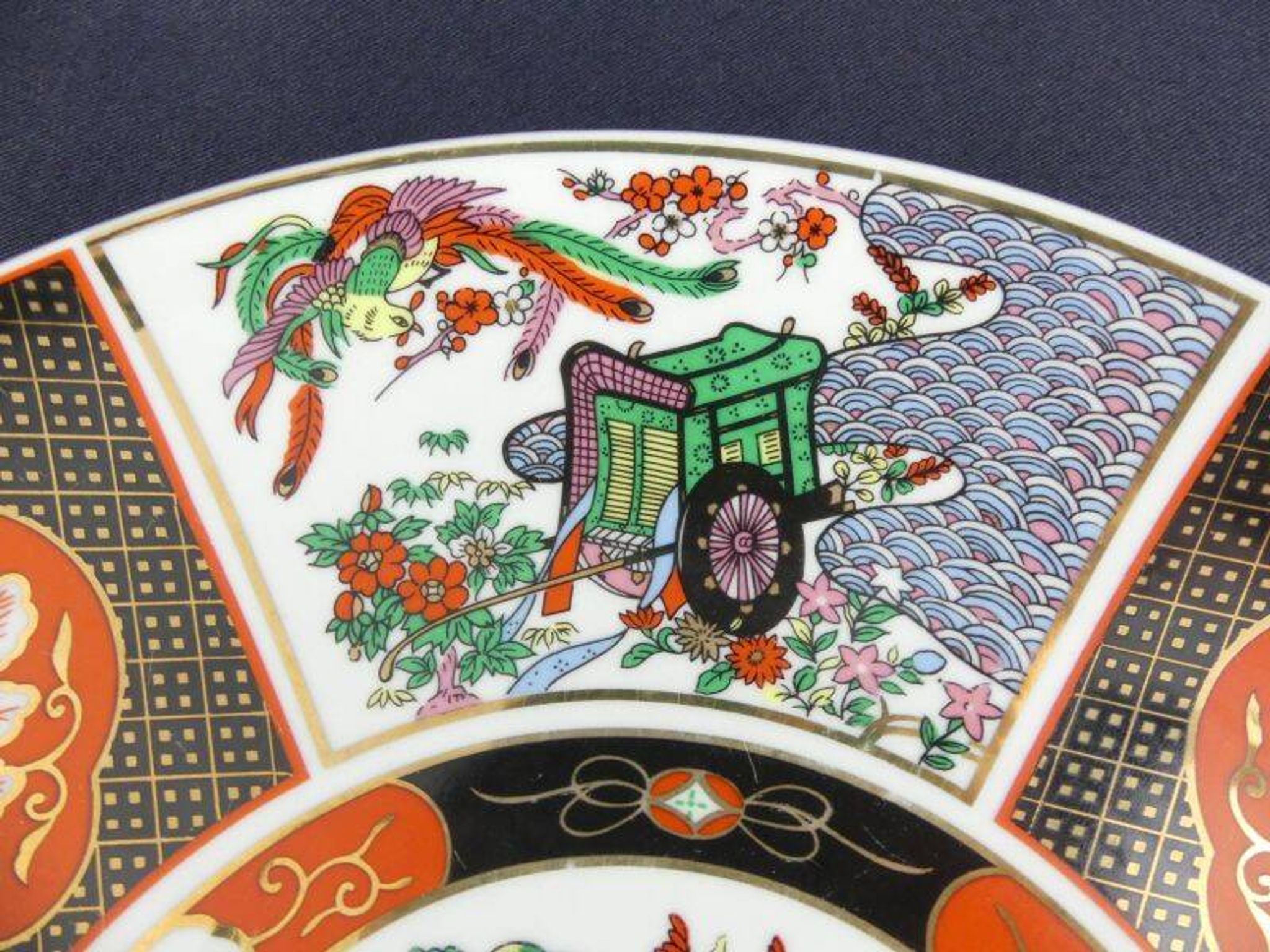 Large Taous porcelain dish, Morocco, vintage