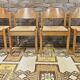 4 straw chairs in the vintage Charlotte Perriand 1970 style