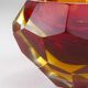 Mandruzzato Sommerso Bol Facetté en Verre Murano pour Caviar, Italie, 1960s