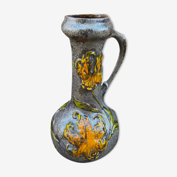 Vase à poser vintage en céramique émaillée