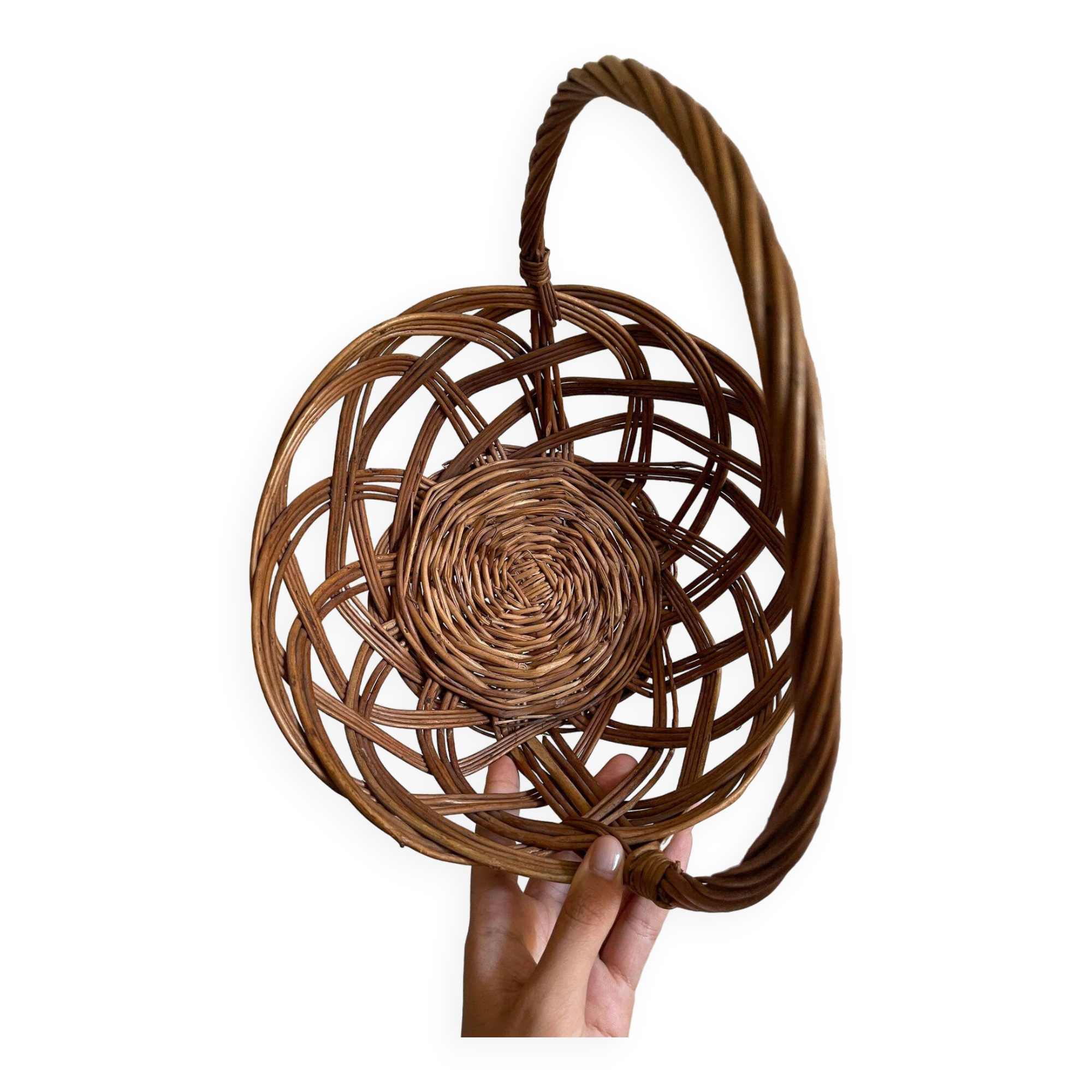Panier osier rond
