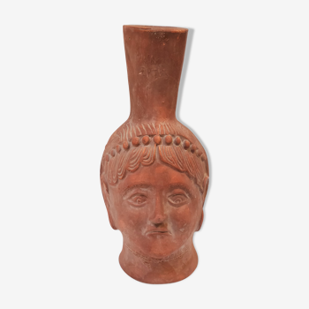 Jug vase with human head