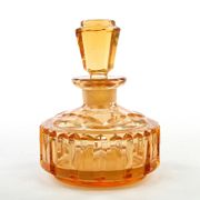 Carafe art déco, cristal orange, Pologne, années 1930
