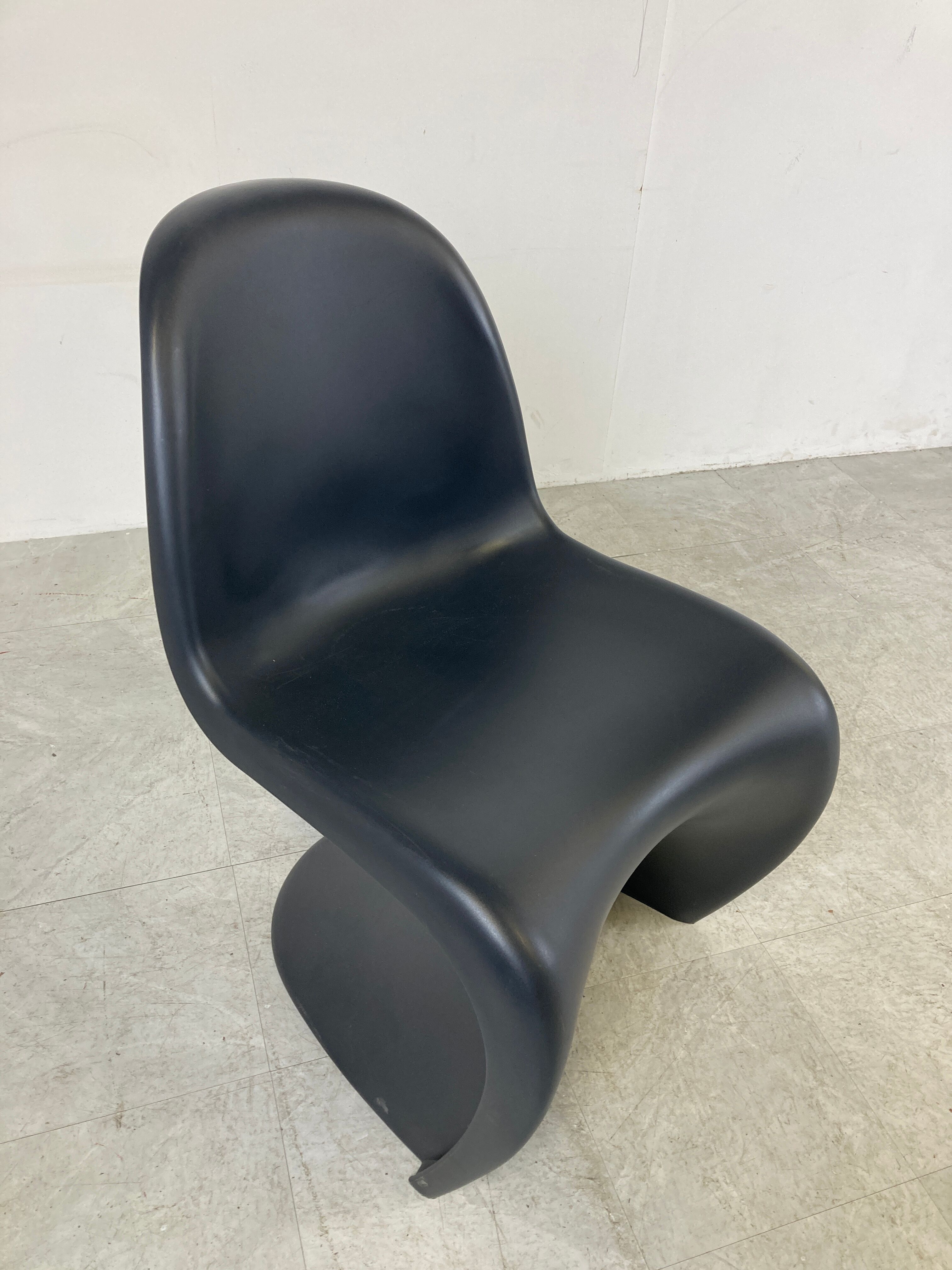 Black Panton dining chairs, set of 4