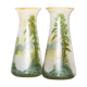 Pair of enamelled glass vases in the early 20th century