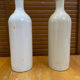 Paire ancienne bouteille mkm grès émaillé beige + blanc cuisine vintag