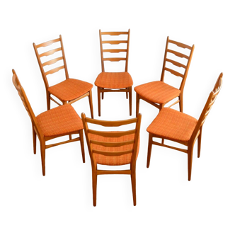 Set of 6 dining chairs by Mignon Möbel vintage 1960s