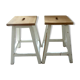 Pair of wooden workshop stools, 50s