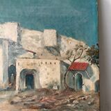 Bab-Azoun Gate, Algiers, oil on canvas signed