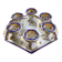 Blue and gold sweet egg set in Limoges porcelain, France, 1928