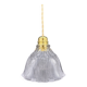Suspension vintage en verre Holophane, forme drapée