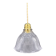 Suspension vintage en verre Holophane, forme drapée