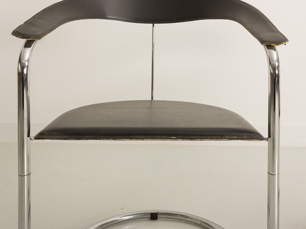 Canasta chair in Italian leather by Arrben, 197 years