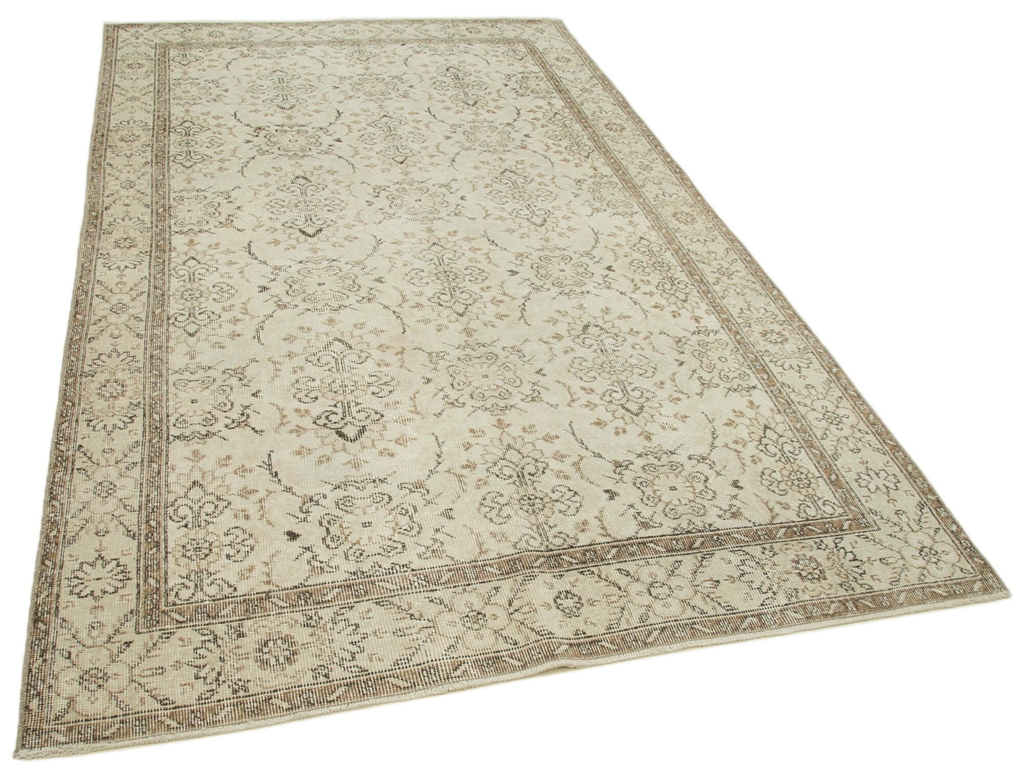 Handmade Wool Oriental Beige Rug 167 cm x 281 cm - 36758