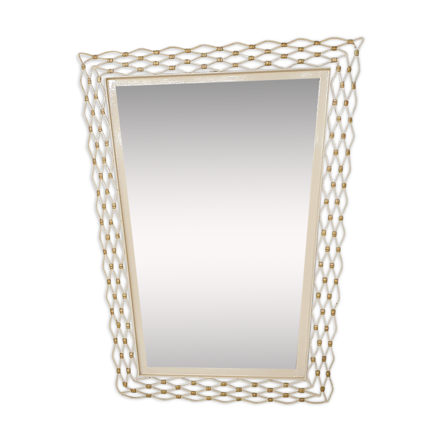 Vintage metal mirror, France 1950's