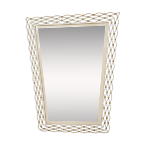 Miroir en métal vintage, - france 1950