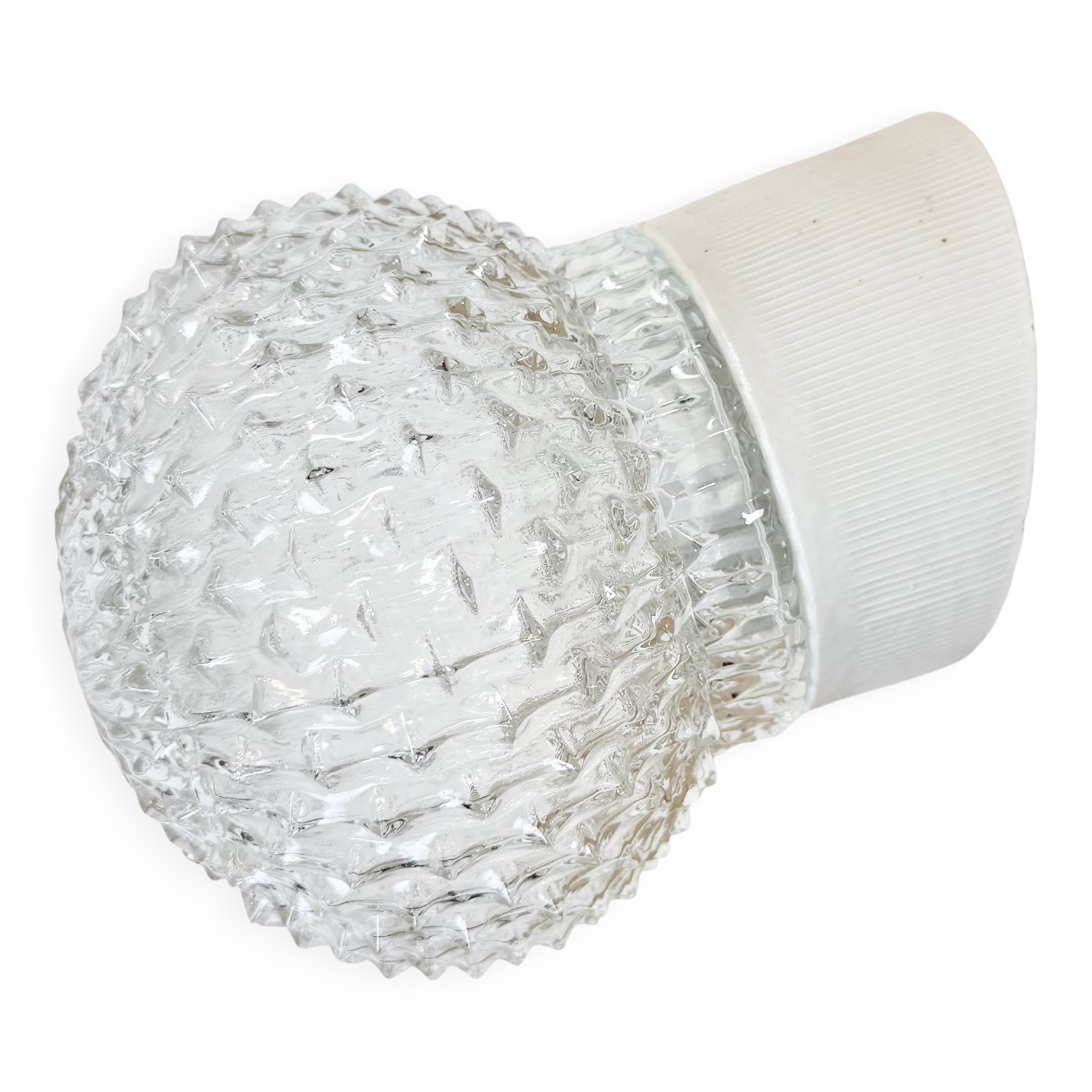 Vintage White Porcelain Wall Light, 1970s