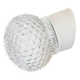 Vintage White Porcelain Wall Light, 1970s