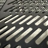 Black perforated steel nesting tables Italy 1980’s