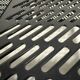 Black perforated steel nesting tables Italy 1980’s
