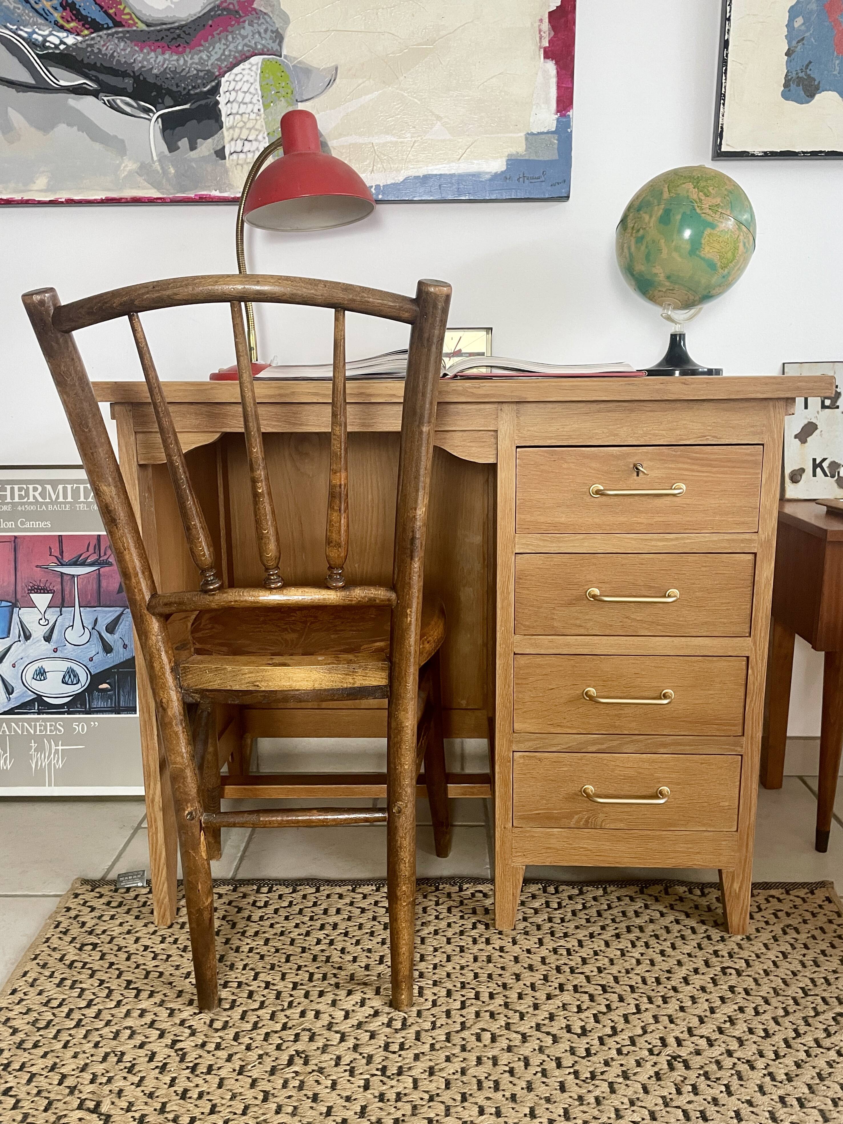 Wooden desk from the 40s/50s