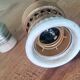 Antique giant brass light bulb socket 1900