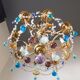 Large chandelier brass fruit crystal color 8 arms