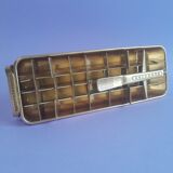 Old ice cube tray Quickube gilded metal 60s vintage
