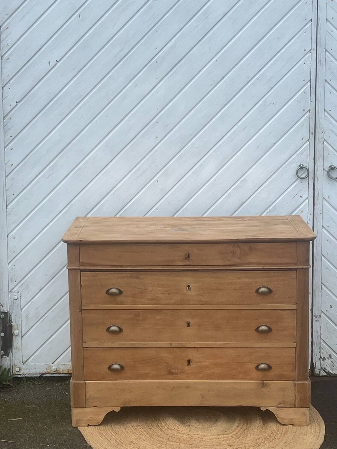 Antique chest of drawers with a chic country feel