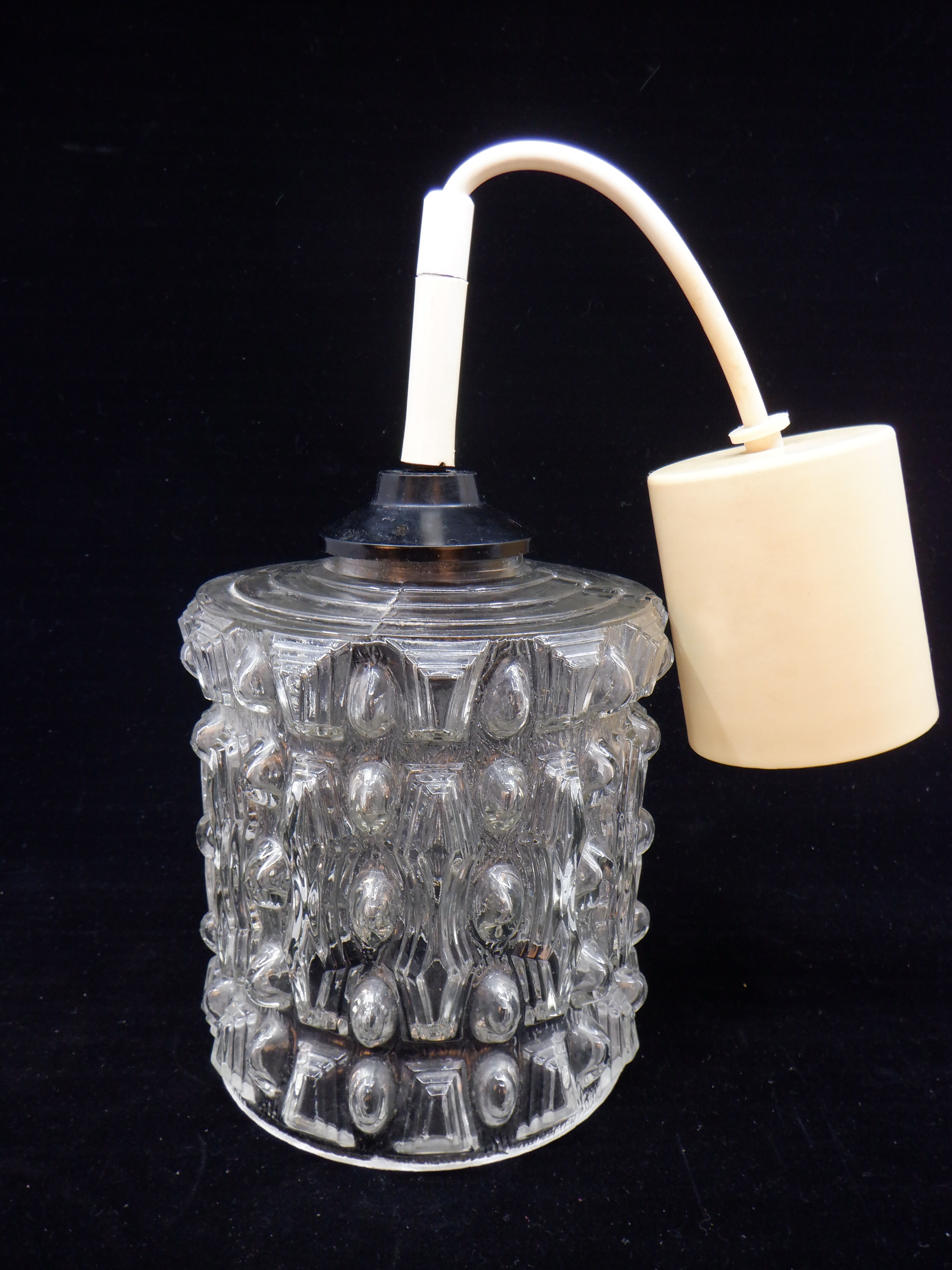 Chiseled glass hanging