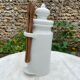 Pot à cornichons vintage porcelaine blanche