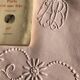 Old linen and cotton sheet dyed in baby pink