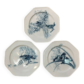Set of 3 flat plates in ironstone