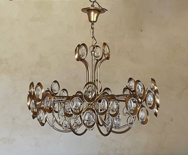 Lustre attribué à Gaetano Sciolari pour Palwa