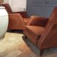 Paire de fauteuils cuir