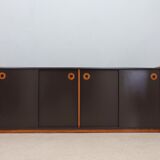 Vintage postmodern laminate and wood sideboard 1970s