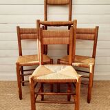 Series of 4 seat chairs and mulched backrest