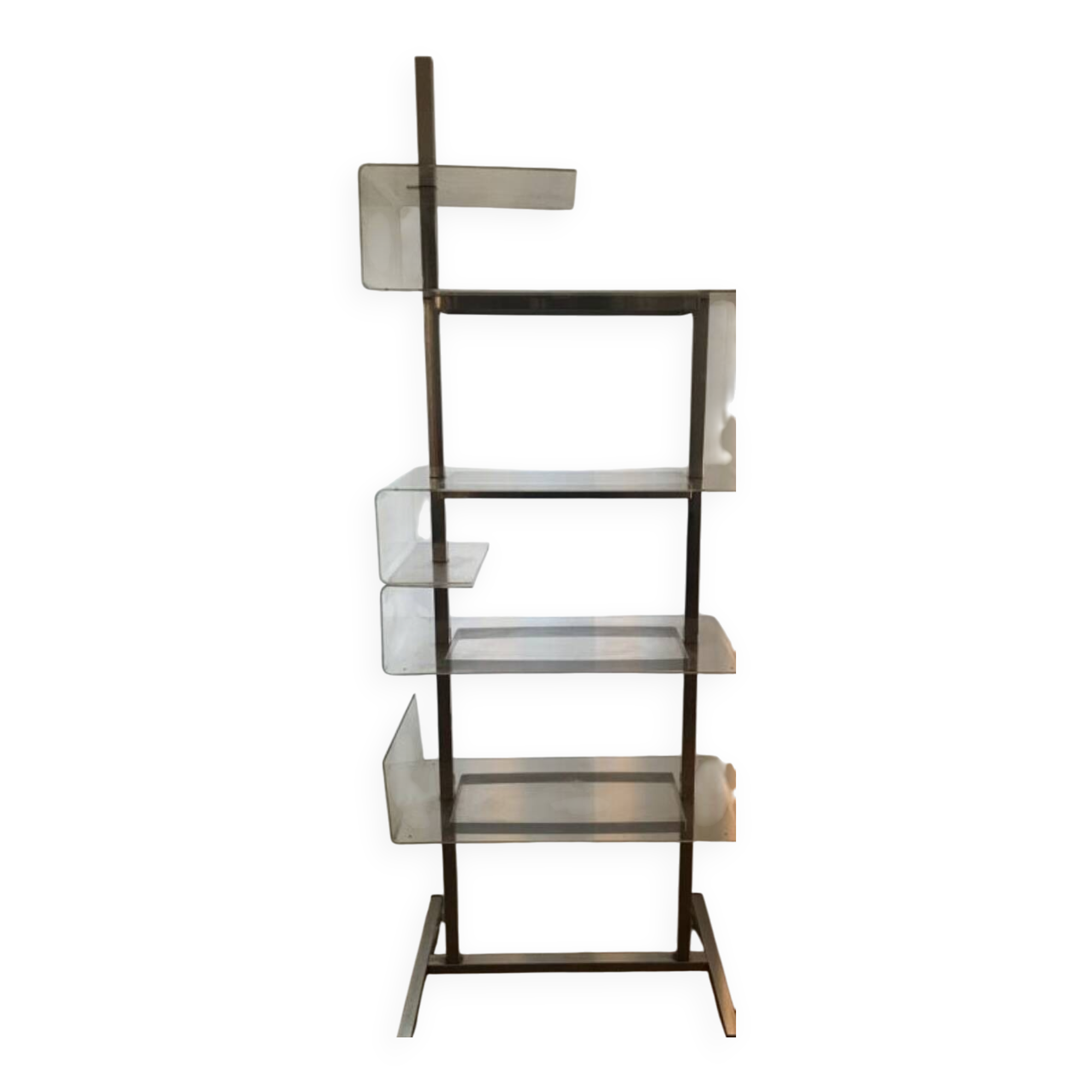 Metal and plexiglass shelf