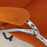 Transat d'intérieur , chaise longue Lama 70's orange