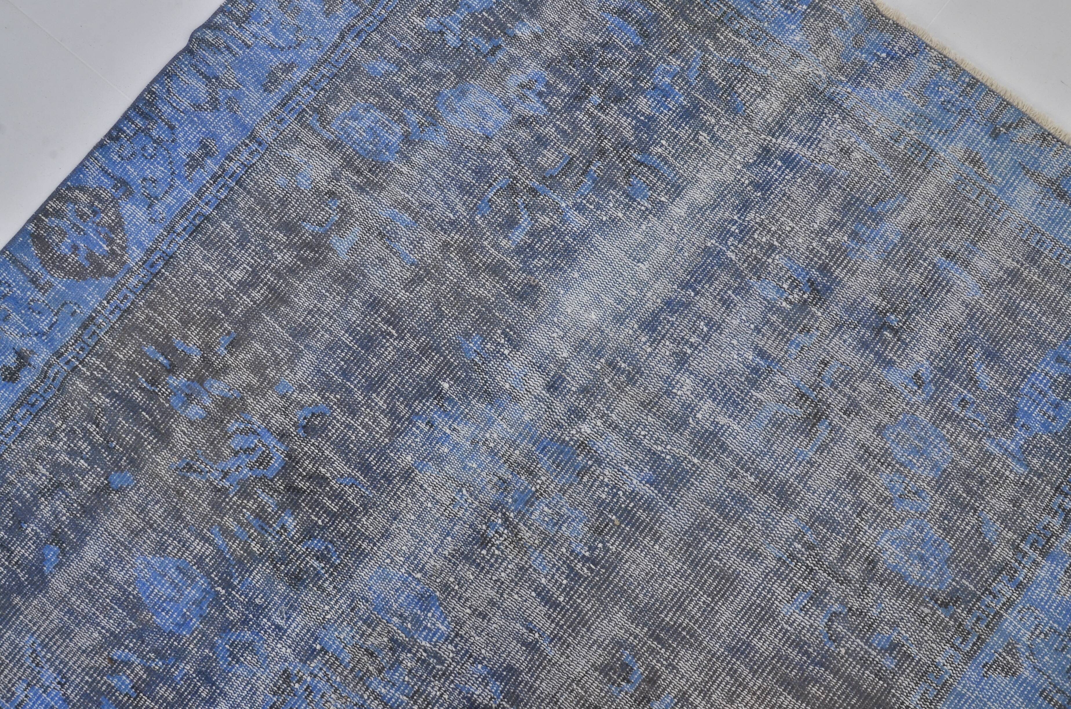 Blue Handknotted Anatolian Oushak Carpet sku 2230